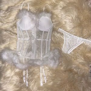 Victorias Secret 36C sexy one piece white lingerie